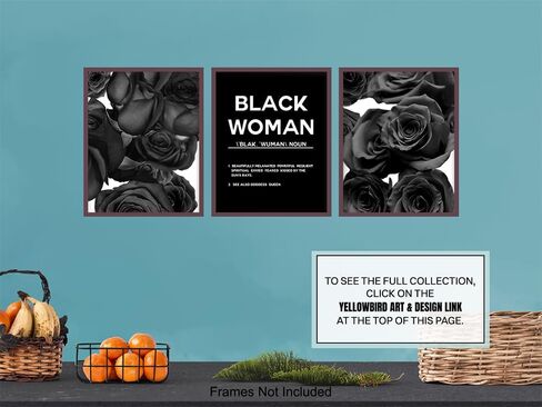 Black Women Wall Art - African American Women Wall Decor - Black Woman - 8x10 Inspirational Motivational Posters - Positive Quotes - Uplifting Encouragement Gifts for Teens, Girls - Empowered Women in Kuwait