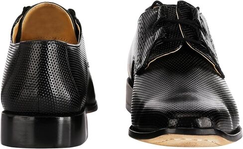 LIBERTYZENO Mens Genuine Leather Classic Tread Design Lace Up Oxford Dress Shoes in Kuwait
