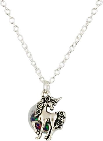Rare Unicorn Necklace Gift Jewelry for Girls and Women Teens Glitter Ball and Unicorn Charm with Gift Card and Box in Kuwait