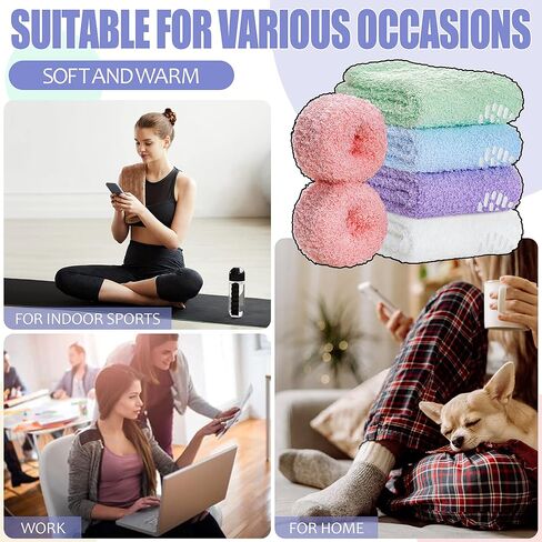 TRUEHAN Slipper Socks for Womens with Grips Hospital Socks Non Slip Socks with Grips for Women in Saudi Arabia