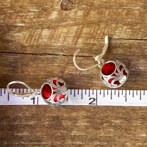 Recycled Vintage Brown Glass Bleach Jug and Sterling Silver Vintage Lace Lever Back Earrings in Saudi Arabia