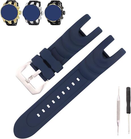 MMBAY Rubber 26MM Watch Bands Replacement Fit for Invicta Reserve Collection Venom 5732 1219 6118 6117 6105 6116 6110 14467 16149 18535 Silicone Strap Wirstband for Men and Women Waterproof Bracelet Watch accessories in Kuwait