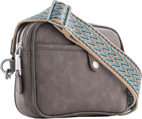 حقائب كروس فاني باك من بلوسوم للنساء، محفظة كروس مع حزام جيتار، حقائب كروس فاني للنساء، محفظة حزام جيتار كروس، حقيبة فاني جلدية للنساء، (رمادي)... in Kuwait