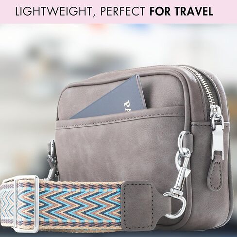 حقائب كروس فاني باك من بلوسوم للنساء، محفظة كروس مع حزام جيتار، حقائب كروس فاني للنساء، محفظة حزام جيتار كروس، حقيبة فاني جلدية للنساء، (رمادي)... in Kuwait