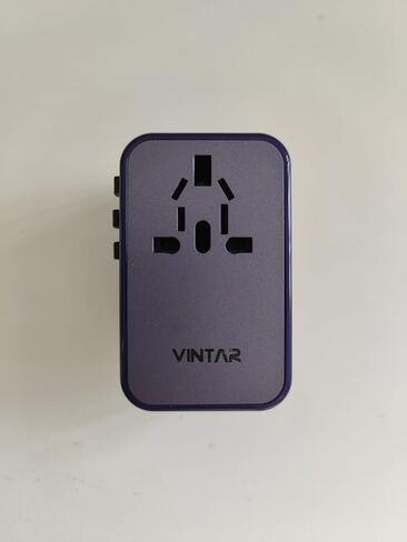 محول السفر العالمي، محول القابس الدولي VINTAR 75W GaN مع 3 USB-C PD و2 USB-A QC، أساسيات السفر الكل في واحد للمملكة المتحدة/الاتحاد الأوروبي/الولايات المتحدة الأمريكية/أستراليا، محول طاقة عالمي لأجهزة الكمبيوتر المحمولة والأجهزة اللوحية والهواتف in Kuwait