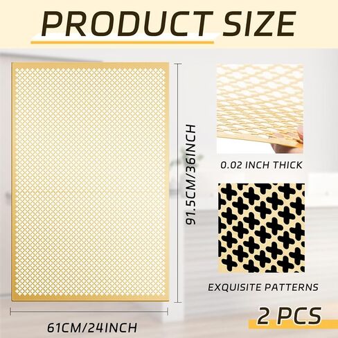 Gisafai 2 Pcs Cloverleaf Aluminum Sheet 2 Feet by 3 Feet Perforated Metal Sheets 0.02 Inch Thick Metal Mesh Sheet Decorative Sheet Metal Decorative Aluminum Sheet for Indoor Outdoor, Silver in Kuwait