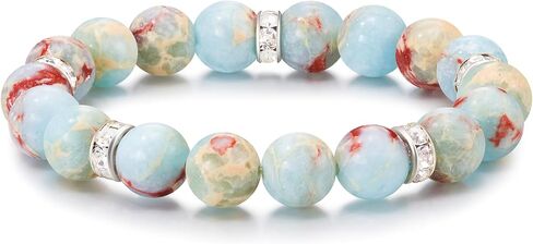 سوار شفاء للحماية من Seyaa مقاس 10 مم مصنوع يدويًا من الخرز سوار حماية من الكريستال العلاجي يجلب الحظ والازدهار والسعادة، مع بطاقة اقتباسات in Kuwait