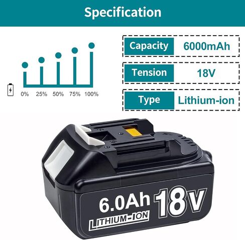 DTK 6.2Ah Battery Replacement for Ryobi 18V ONE+ Plus P102 P103 P104 P105 P107 P108 P109 P122 Cordless Power Tools in Saudi Arabia