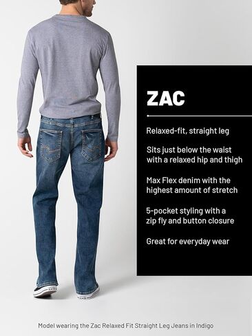 Silver Jeans Co. Men's Zac Relaxed Fit Straight Leg Jeans in Saudi Arabia