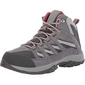 Columbia Womens Crestwood Mid Waterproof Wide Boot Hiking Shoe, Graphite, Bright Plum, 8 Wide US