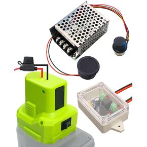 Power Wheels Battery Adapter Kit Fit for DeWalt 18V 20V Battery, Battery Adapter Converter Kit with Fuse Terminal and Voltage Display, with DC Low Voltage Protection with Protective Box