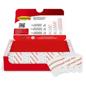 Command Small Refill Adhesive Strips, Damage Free Hanging Wall Adhesive Strips for Small Wall Hooks, Removable Adhesive Strips to Redecorate and Reorganize Dorm Rooms, 64 White Command Strips