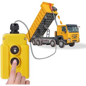 USLICCX 4 Wires Dump Trailer Remote Control Switch 12v DC Hydraulic Power Pump Unit for Double Acting Up and Down Hydraulic Controller Truck Lift Gate Tipper Trailer Hoist