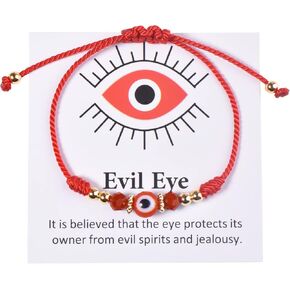 chorfla Evil Eye Bracelet For Women Teen Girls Amulet Pink Protection Bracelet Good Luck Adjustable String Bracelet Anklet