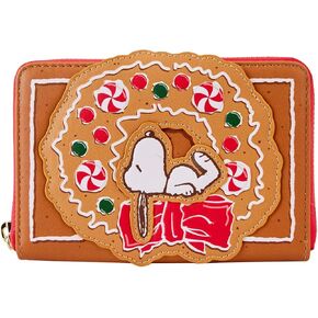 Peanuts Snoopy Gingerbread Wreath Scented Zip Around Wallet