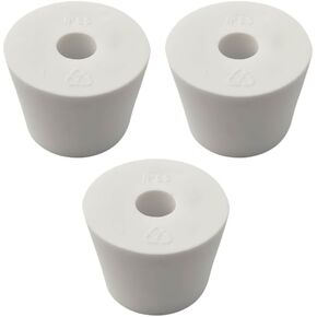 1 X Drilled Rubber Stopper #6.5 (Set of 3)