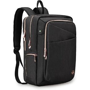 Swissdigital Design Katy Rose Laptop Backpack For Women，College Bookbags With USB Charging Port，Large Capacity Computer Backpacks For Work Business Purple(SD1006F-46)