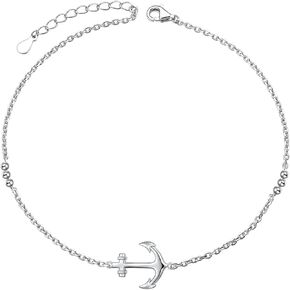 S925 Sterling Silver Anklets Adjustable Beach Foot Ankle Bracelet Jewelry Gifts For Women Girls