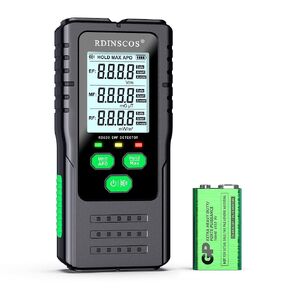 EMF Meter, Electromagnetic Electric Magnetic Radio Frequency Field Detector Hand-held Digital LCD EMF Detector, Great Tester for Home EMF Inspections, Office, Outdoor