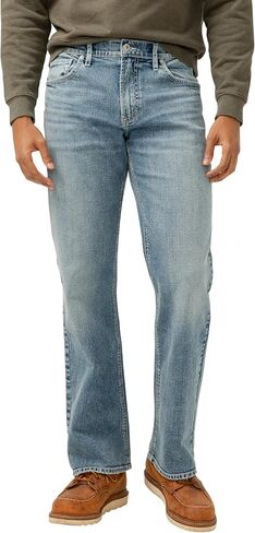 Silver Jeans Co. Men's Zac Relaxed Fit Straight Leg Jeans, Dark Wash SDK353, 42W x 30L in Saudi Arabia