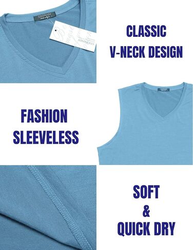 COOFANDY Men's 3 Pack Workout Tank Tops Gym Sleeveless Shirts V Neck Bodybuilding Muscle Tee Shirt in Kuwait