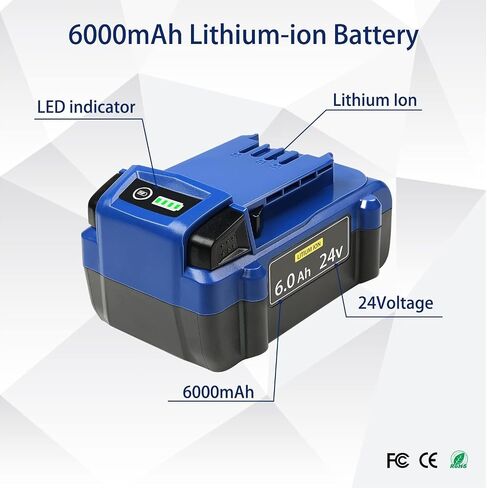 DTK 24V 6Ah Replacement for Kobalt 24V Battery Max KB624-03 KB524-03 KB424-03 KB224-03 KB124-03 Lithium Ion Cordless Tools High Capacity Battery 2 Packs in Saudi Arabia