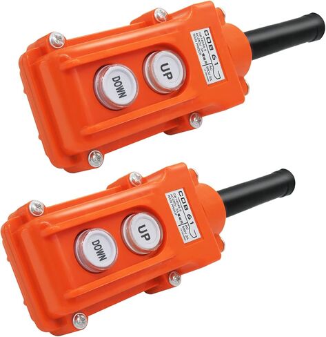 mxuteuk Rain Proof Up-Down Switch Control Station, Crane Pendant Hoist Push Button Switch Momentary COB61-UP-DOWN in Kuwait