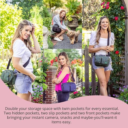 حقيبة كتف KEDZIE Gemini Crossbody مع حقيبة كتف بحزام قابل للإزالة للنساء والفتيات in Kuwait