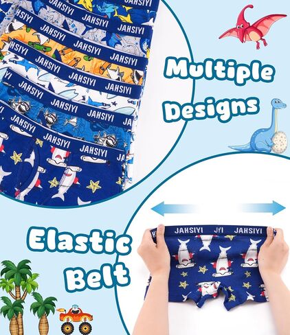 JAHSIYI 100% Cotton Boys Boxer Briefs Tagless Toddler Underwear (6-Pack) in Kuwait