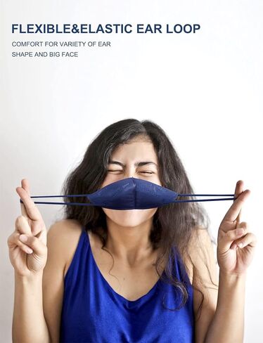 HUHETA KN95 Face Masks 100PCs, 5-Ply Breathable Protective KN95 Mask for Adults Individually Wrapped, Multicolor in Kuwait