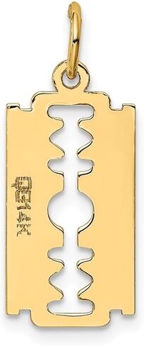 Auriga Fine Jewelry 14k Yellow Gold Polished Razor Blade Pendant for Men (L- 25 mm, W- 12 mm) in Saudi Arabia