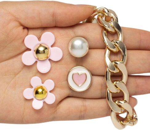 CTLUUT Bling Shoe Charms for Women Cute Black Girl Shoe Decoration Accessories for Clog Cool Gold Shoe Stickers for Bubble Slides for Teens Adults in Saudi Arabia
