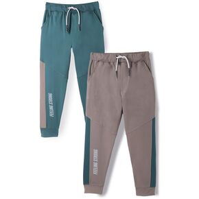 chopper club Boys Sports Joggers in Polyester Spandex Dries Off Quickly Slim Fit Sweatpants with Drawstrings and Elastic