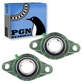 PGN UCFL206-20 Pillow Block Bearing - Pack of 2 Flange Mounted Pillow Block Bearings - Chrome Steel Bearings with 1 1/4" Bore - Self Alignment in Kuwait