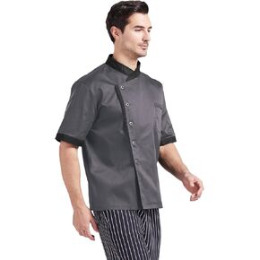 Nanxson Unisex Chef Jacket Men's Chef Coat Restaurant Kitchen Chef Uniform CFM0016