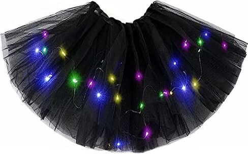 RELBCY LED Tutu Skirt Light Up Ballet Skirt Layered Tulle Tutus Party Dance Costume for Women and Girls in Kuwait