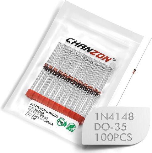 (عبوة من 100 قطعة) Chanzon 1N4007 صمام ثنائي مقوم 1A 1000V DO-41 (DO-204AL) محوري 4007 IN4007 1 أمبير 1000 فولت صمامات سيليكون إلكترونية in Kuwait