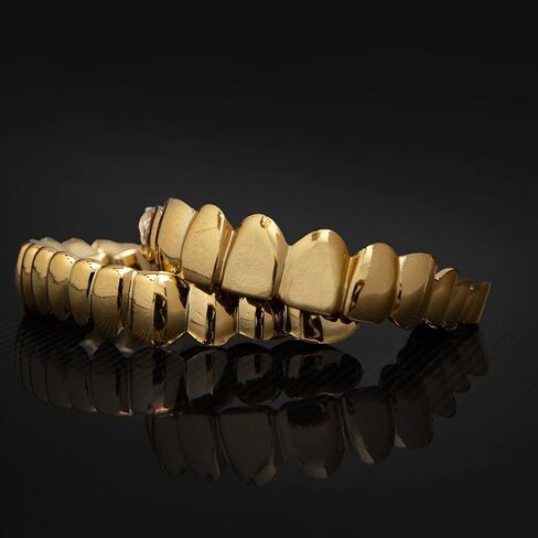 sowsmile Silicone Gel Grillz Gold Grills for Your Teeth, Gold Teeth Tooth Grillz for Men and Women, Grillz Hip Hop, Jewelry Grills for Teeth in Saudi Arabia
