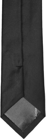 tiemart Black Solid Color Clip-On Tie, 17" Length in Kuwait