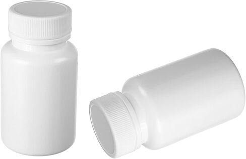 زجاجات بلاستيكية من Othmro سعة 20 قطعة 4 أوقية من البولي ايثيلين زجاجات كاشف كيميائي مختبر، زجاجة تخزين بفتحة واسعة 120 مل بطاقة تعريف دائرية لتخزين السائل حاوية ختم زجاجة مع غطاء لمحلات الطعام الأبيض in Kuwait