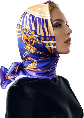 INAINI وشاح حريري نقي حقيقي للنساء 100 بالمائة وشاح رأس حريري مربع كبير 35x35 حافة دوارة فاخرة يدوية in Kuwait