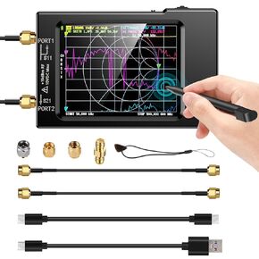 2022 Upgraded NanoVNA-H4 Vector Network Analyzer V4.2, Elikliv 10KHz-1.5GHz HF VHF UHF Antenna Analyzer Measuring S Parameters, Voltage Standing Wave Ratio, Phase, Delay, Smith Chart, 4" Screen