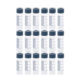 4ml Amber HPLC Vials, 13-425 Lab Autosampler Vials with Writing Area and Graduations, Black Screw Cap with Hole, Red PTFE and White Silicone Septa, 100 Pcs/Pack