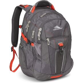 High Sierra XBT - Business Laptop Backpack, Mercury/Crimson, One Size