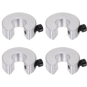 HARFINGTON 4pcs Shaft Collar Set for Linear Rail SBR25, Clamp-on Shaft Collar with Set Screw 25mm Bore, 30mm OD, 10mm Thickness, Aluminum All in One Shaft Clamping Collars, Anodization