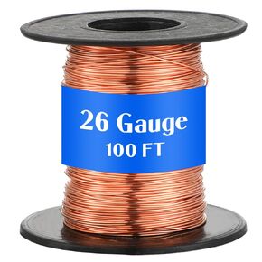 100ft Copper Wire for Gardening, Electroculture,Jewelry Making Craft Pure Bare Copper Wire(0.039'' Diameter, 18 Gauge)