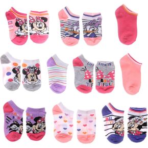 Minnie Mouse Womens No Show Socks, Light Gray Heather, Medium US