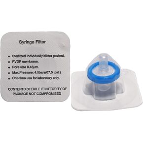 ADVANGENE Syringe Filter Sterile, PVDF, 0.45 Micron 30mm, PVDF Blue (30/pk)