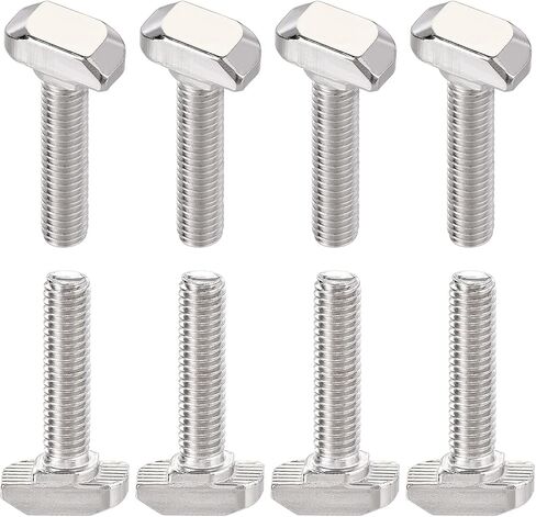مسمار لولبي منزلق بفتحة T DTGN M8x35mm(DXL) - 20 عبوة - جيد لصناعة البناء - براغي على شكل حرف T من الفولاذ الكربوني - لون فضي in Kuwait