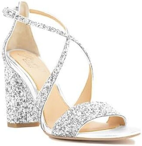 Jewel Badgley Mischka Cook Metallic Glitter Evening Shoe in Kuwait